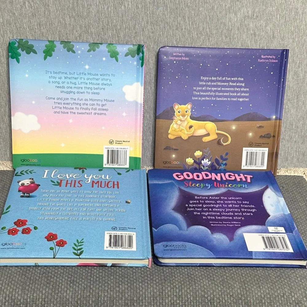 Igloo Books Padded Board Book Set 4 Toddler Bedtime Stories